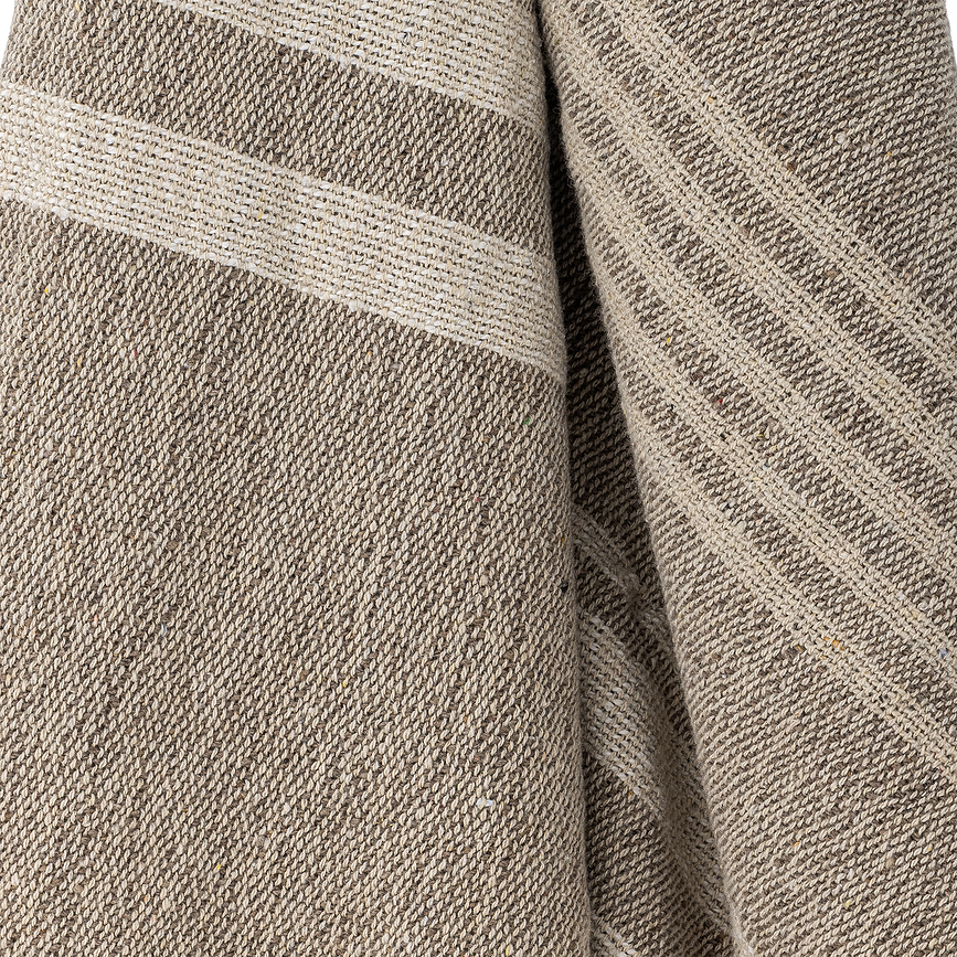 Manta con flecos Lugo, 130 x 160 cm, beige