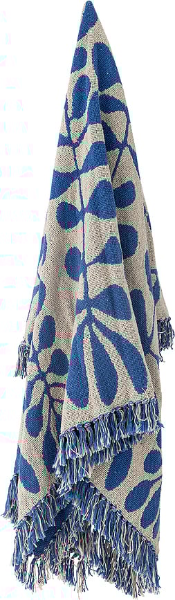 Manta Nevine, 160 x 130 cm, beige y azul