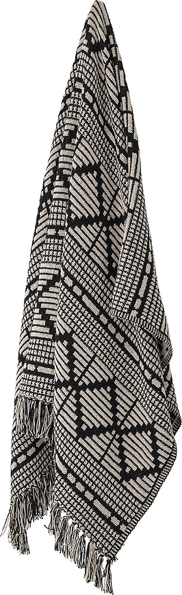 Manta reciclada Gutte, 130 x 160 cm, negra