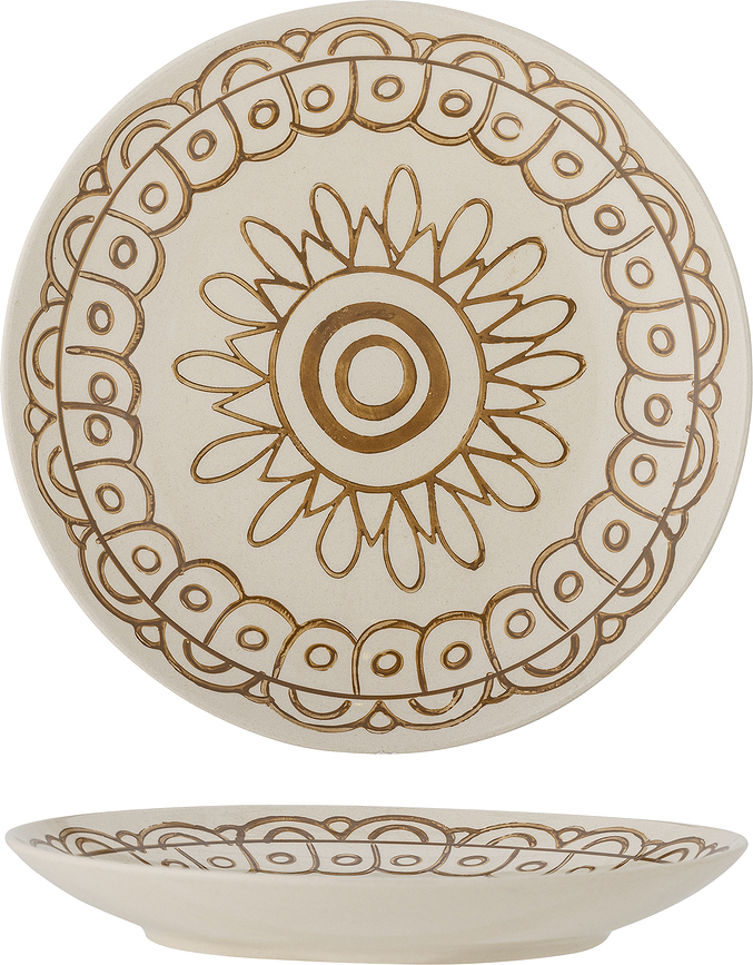 Maple Assiette 20 cm, beige et bleue