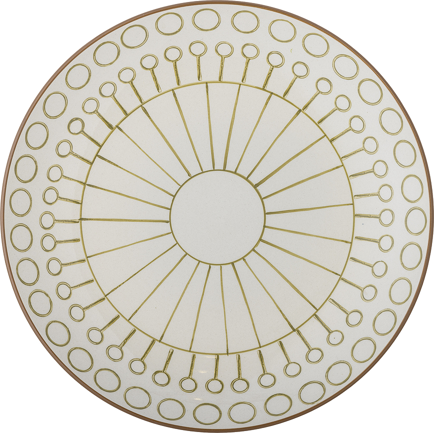 Maple Πιάτο Φαγητού, 25,5 cm, λευκό-πράσινο