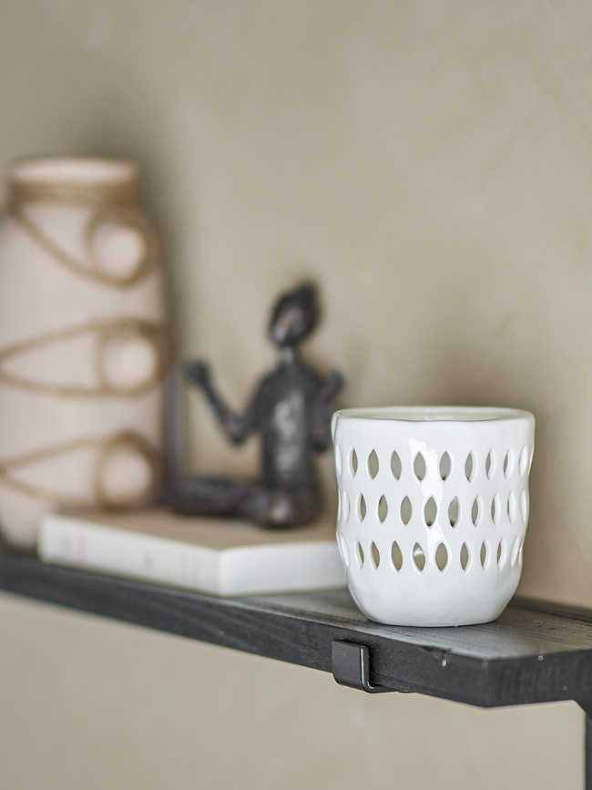 Matil Κηροπήγιο για ρεσό, 15,5 cm, λευκό