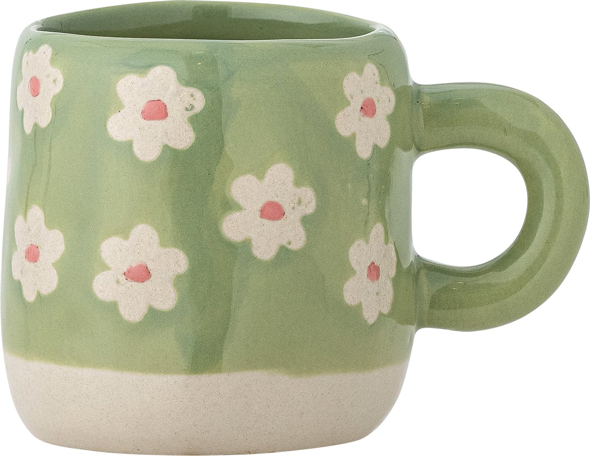 Millie Becher 110 ml, grün mit Blumen