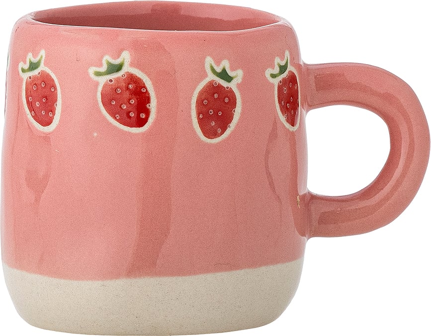 Millie Mug 110 ml, pink with strawberries