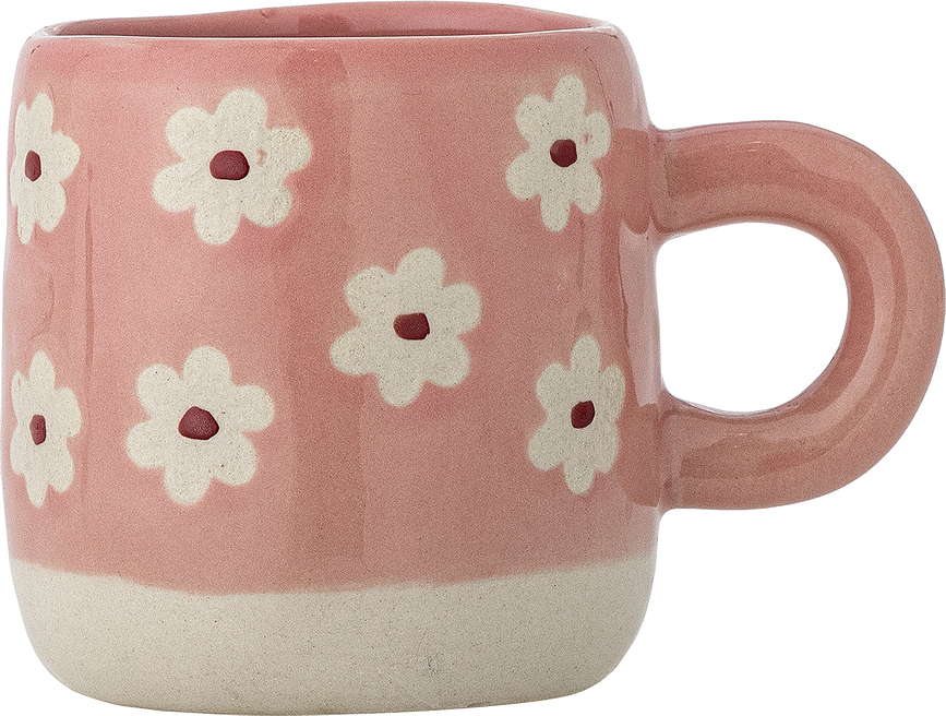 Millie mugg 110 ml, rosa med blommor