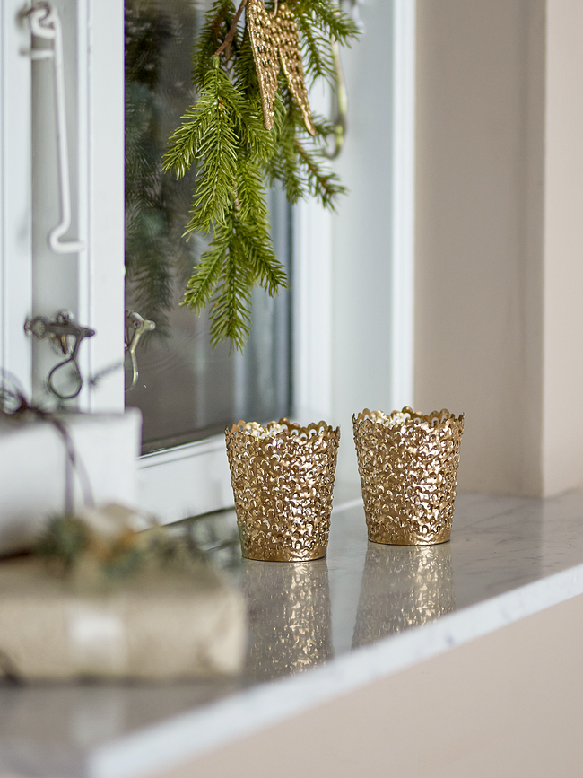 Mizou Κηροπήγια για ρεσό, χρυσά, 2 τμχ