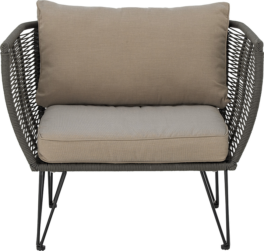 Mundo Housses de Coussin pour fauteuil, à rayures, noires, Lot de 2