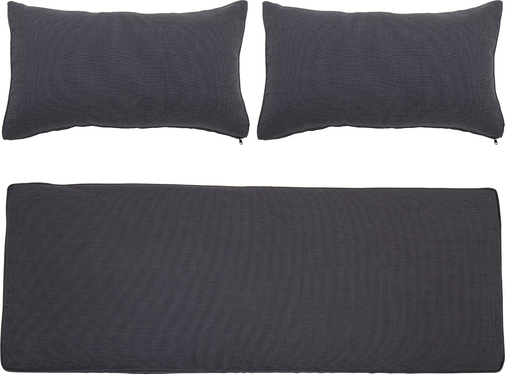 Mundo Kissenbezüge für Sofa grau 3 St.