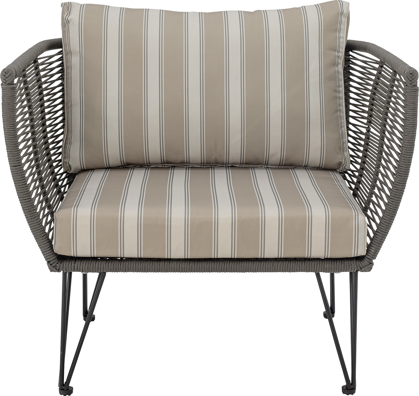Mundo Sessel gestreift beige grün