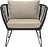 Mundo Sessel schwarz-beige