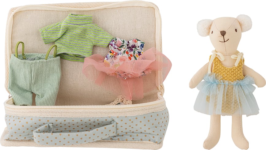 Muñeca Lara, con accesorios, Set de 6 piezas