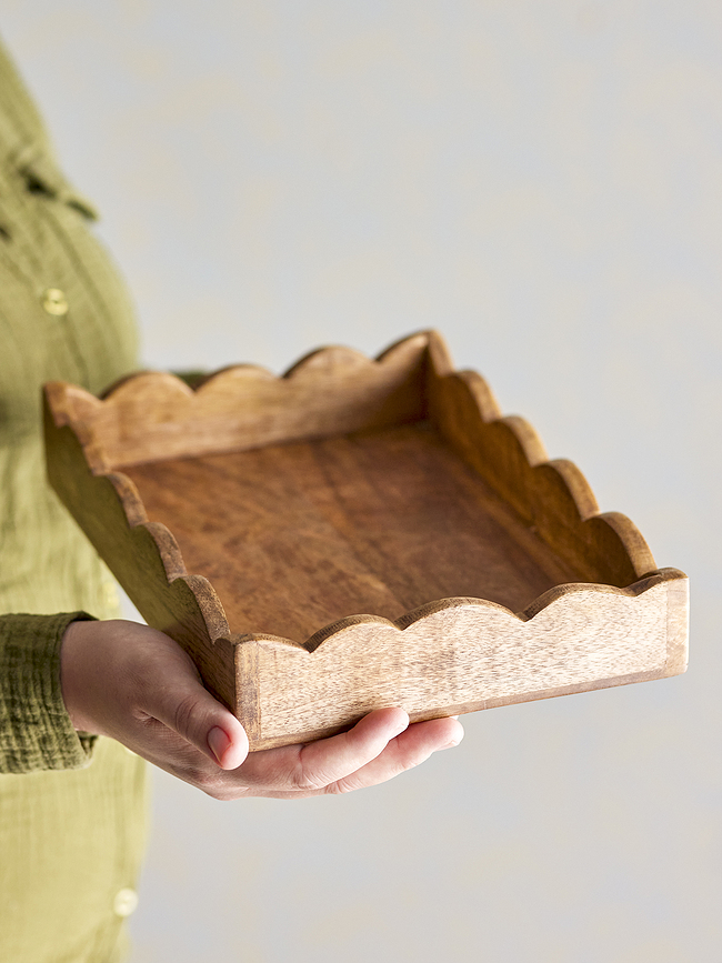 Namira Plateau de Service, 30 x 19 cm, en bois de manguier