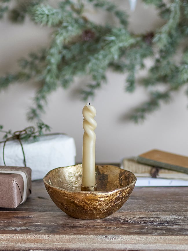 Nataline Svijećnjak za klasičnu svijeću zlatni