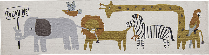 Neah Tapis Enfant motif animaux, 200 cm