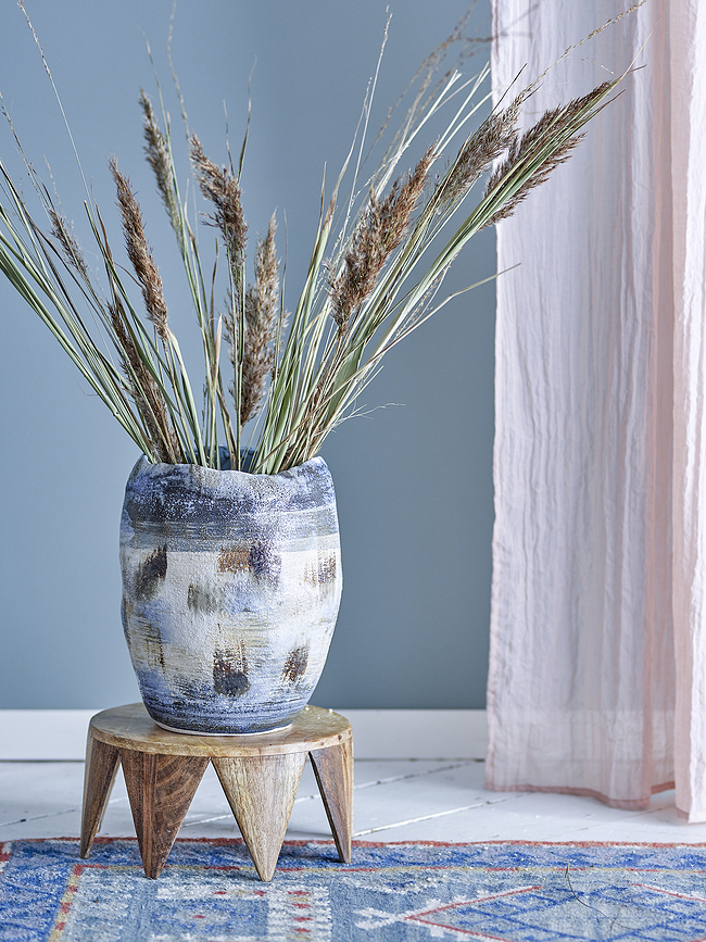 Nienna Vase, 31 cm, bleu