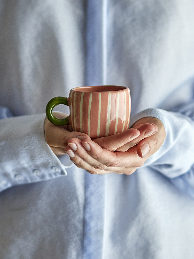 Nini Tasse 115 ml, beige et bleu marine