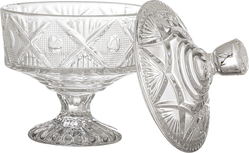 Ninya Posuda na stalku 18 cm staklena