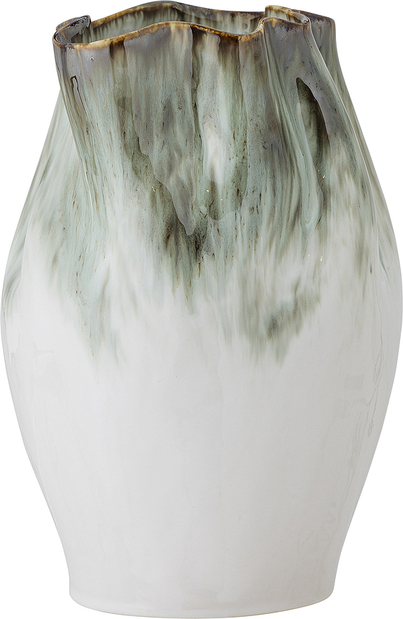 Nisha Vaza, 30 cm, zeleno-bela