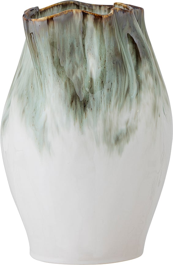 Nisha Vaza 30 cm zeleno-bijela