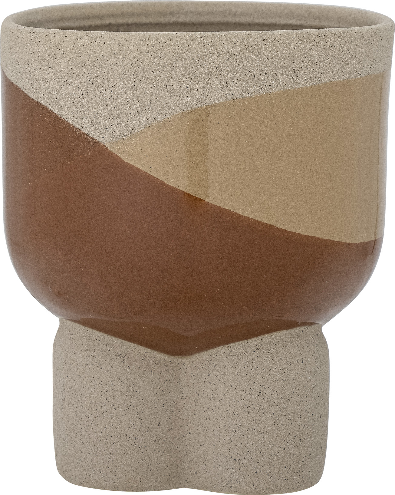 Osłonka na doniczkę Iness 14 cm brązowa