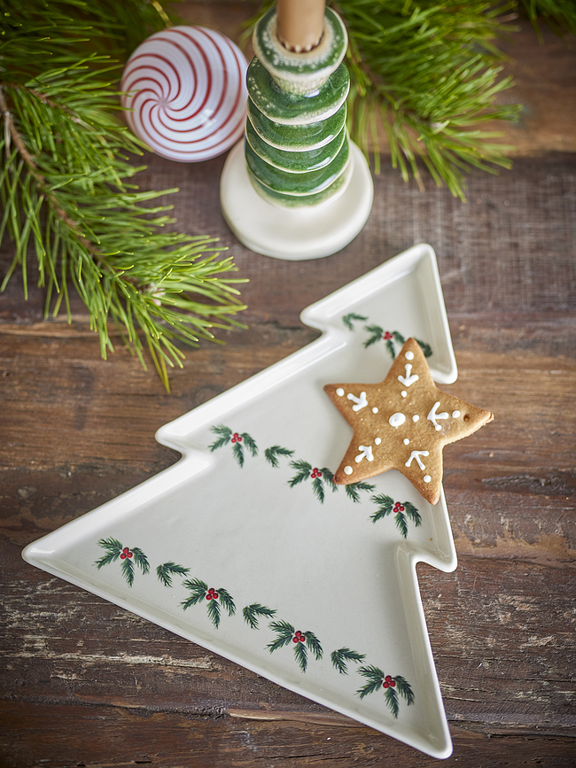 Patera Berry, con diseño de árbol de Navidad, 24,5 cm