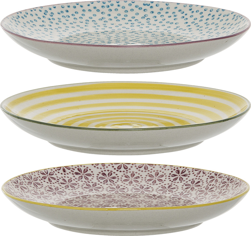 Patrizia Assiettes à Dessert, Lot de 3