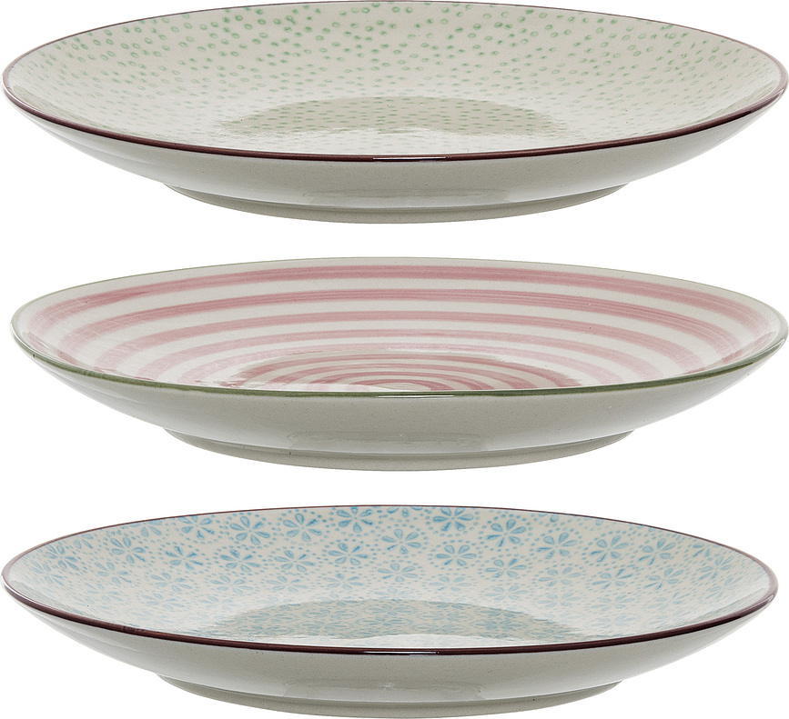 Patrizia Assiettes à Dessert, Lot de 3