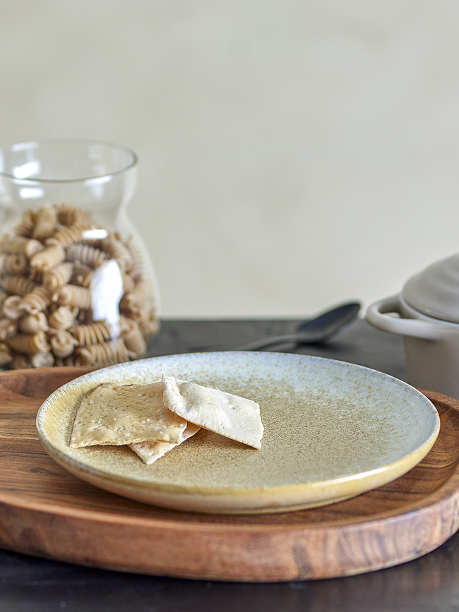 Paula Assiette à Déjeuner, 20 cm, blanche et beige