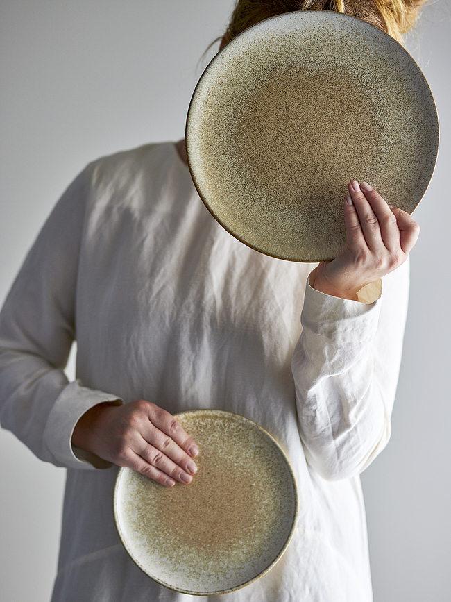 Paula Assiette Plate 26,5 cm, beige-gris