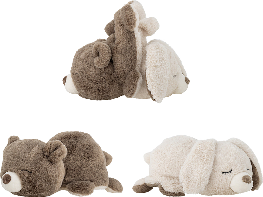 Peluche reversible Berta, marrón y beige