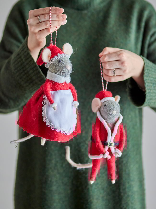 Peo Božićni Ukrasi XL miševi bež