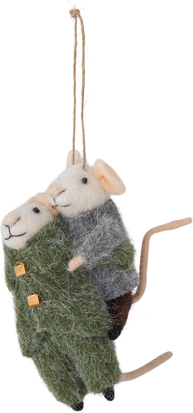 Peo Christbaumschmuck Mäuse 11 cm, grün