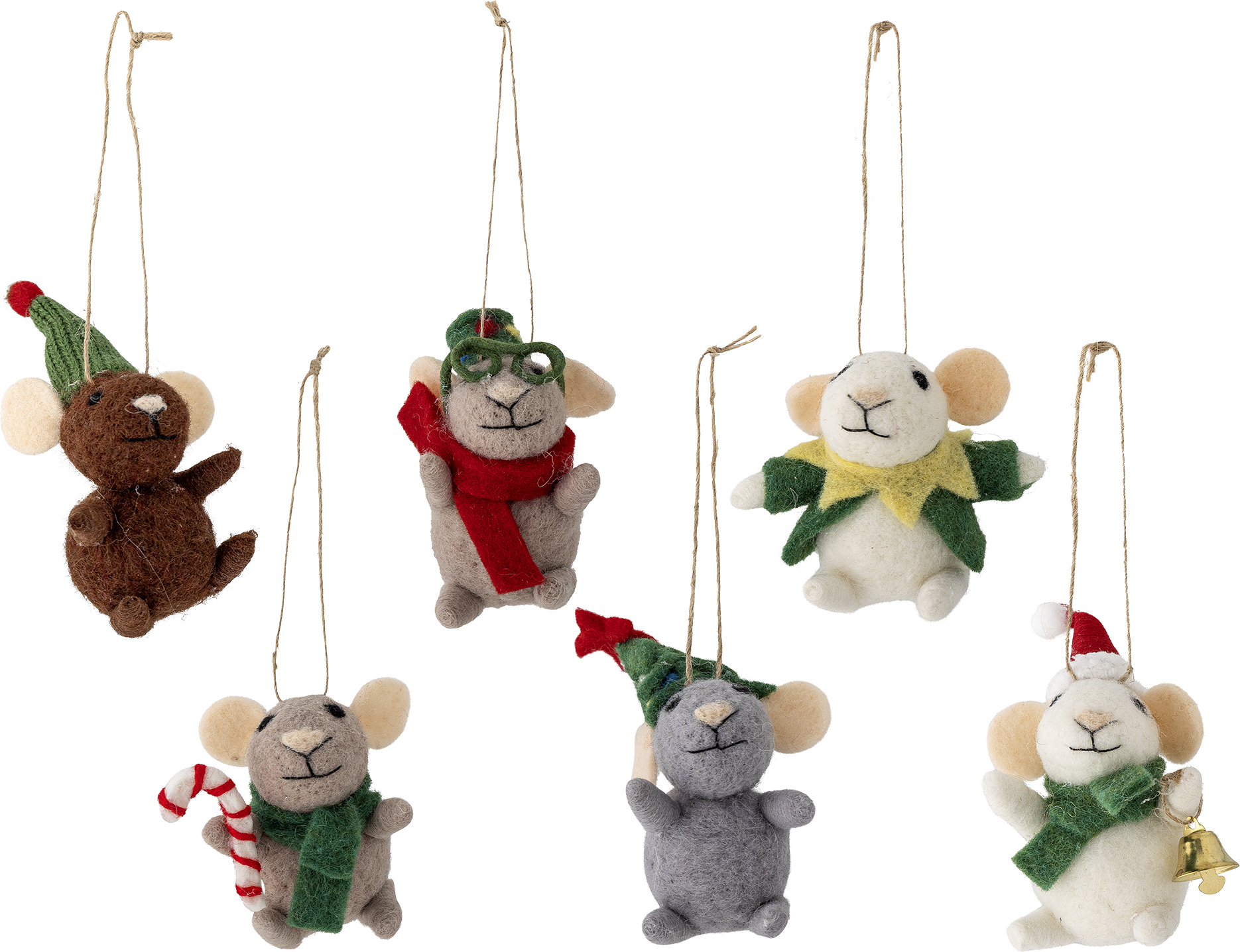 Peo Christbaumschmuck Mäuse, 6 St.