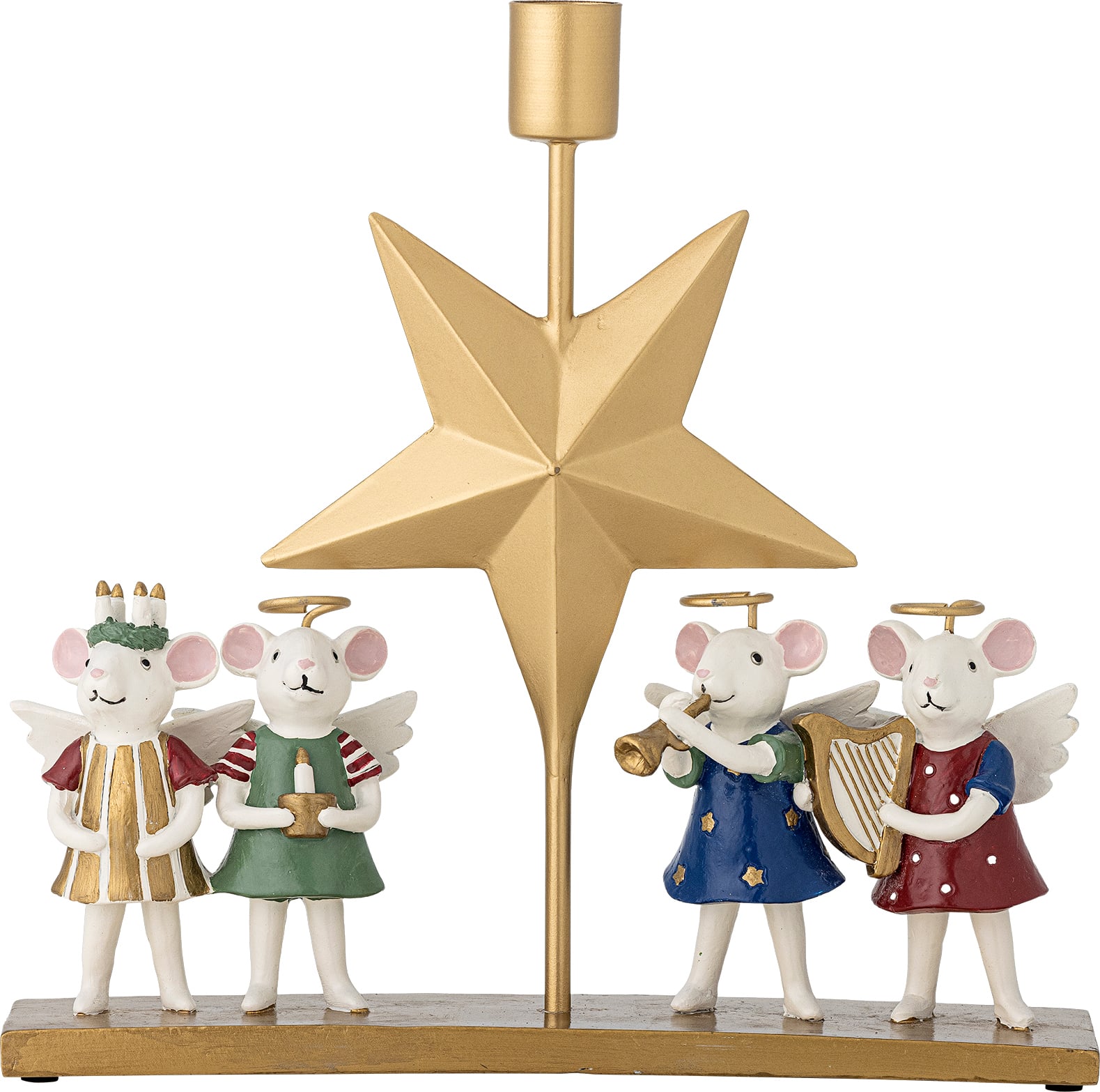 Peo Kerzenständer Mäuse 23,5 cm, mehrfarbig