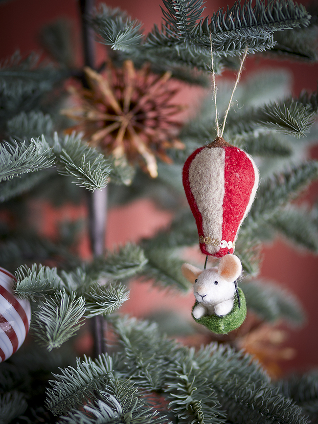 Peo Suspension de Noël, souris dans un ballon volant