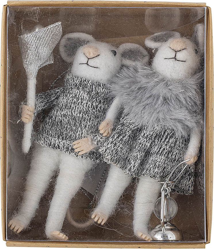 Peo Suspensions de Noël, motifs souris et anges, Lot de 2