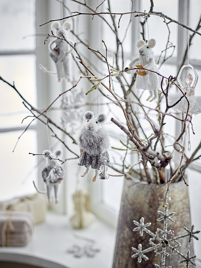 Peo Suspensions de Noël, motifs souris et anges, Lot de 2