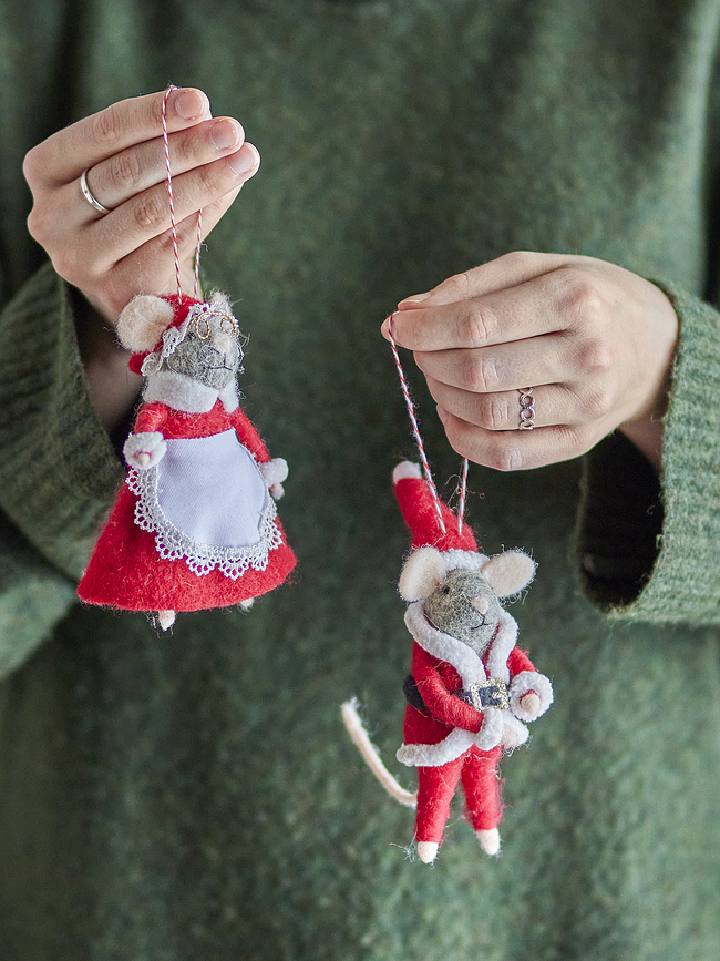 Peo Suspensions de Noël, motifs souris et anges, Lot de 2