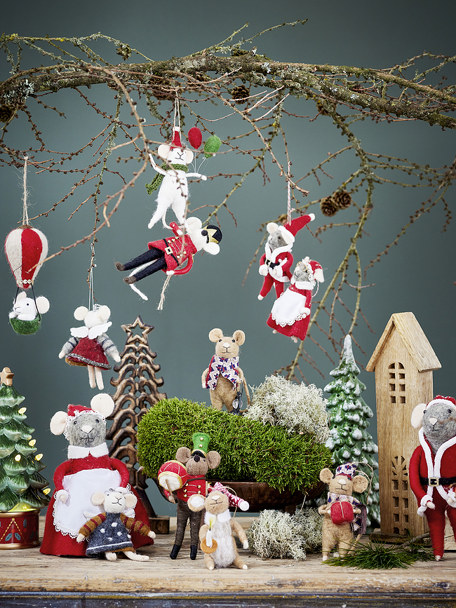 Peo Suspensions de Noël, motifs souris et anges, Lot de 2