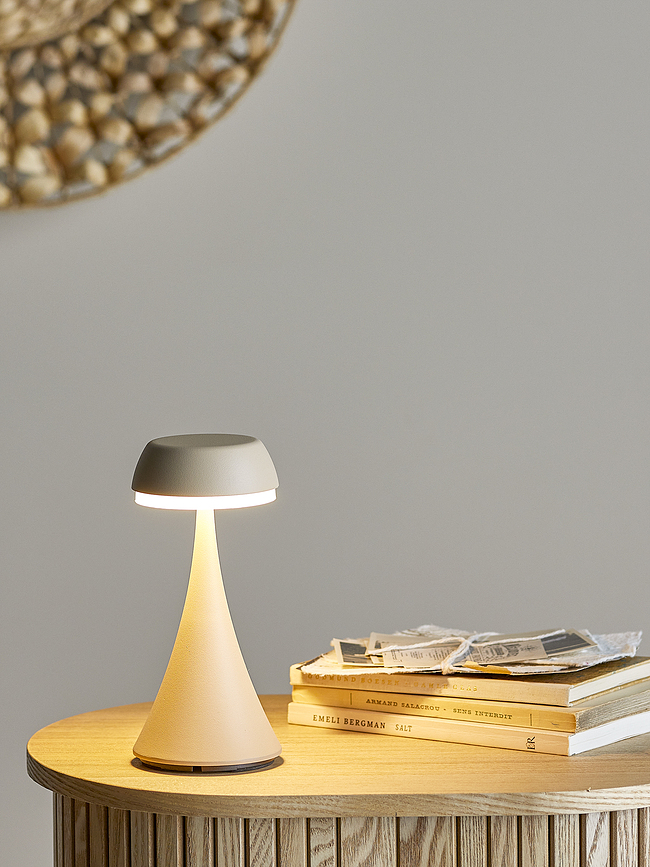 Pepple Lampe de Table sans fil, 17,5 cm, beige