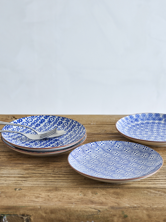 Piatti Karine 20 cm, blu, 4 pz.