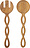 Pinar Cuillères à Salade, marron clair, Lot de 2