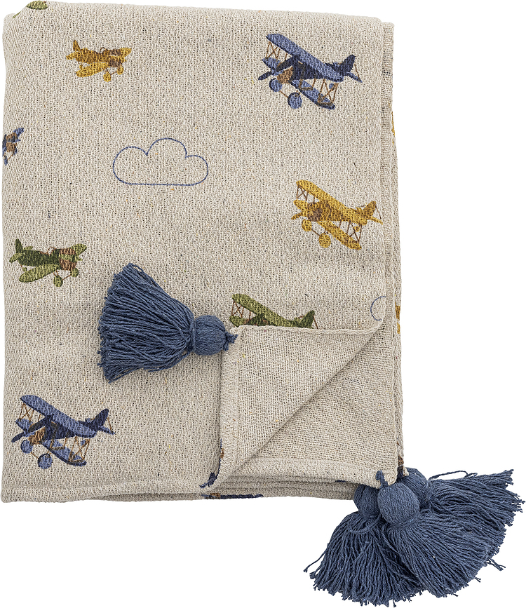 Plane Plaid, 160 x 130 cm, beige