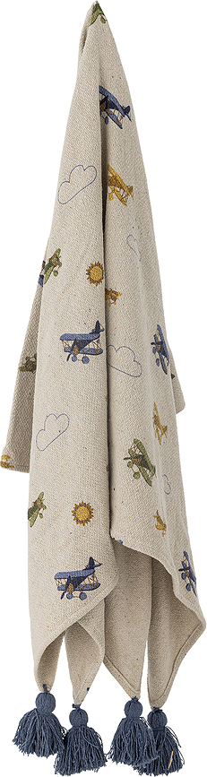 Plane Plaid, 160 x 130 cm, beige