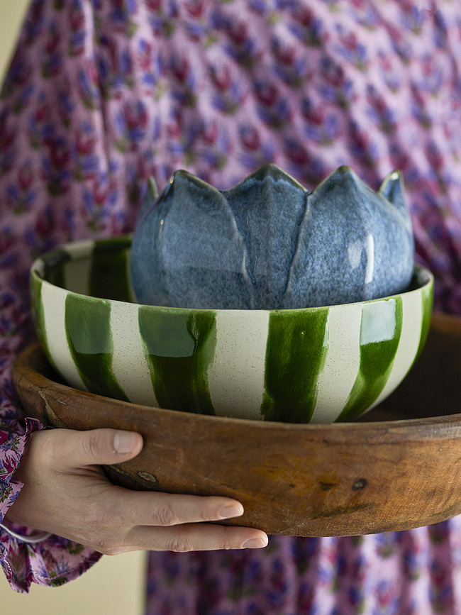 Plat de service Shakti 26 cm, vert
