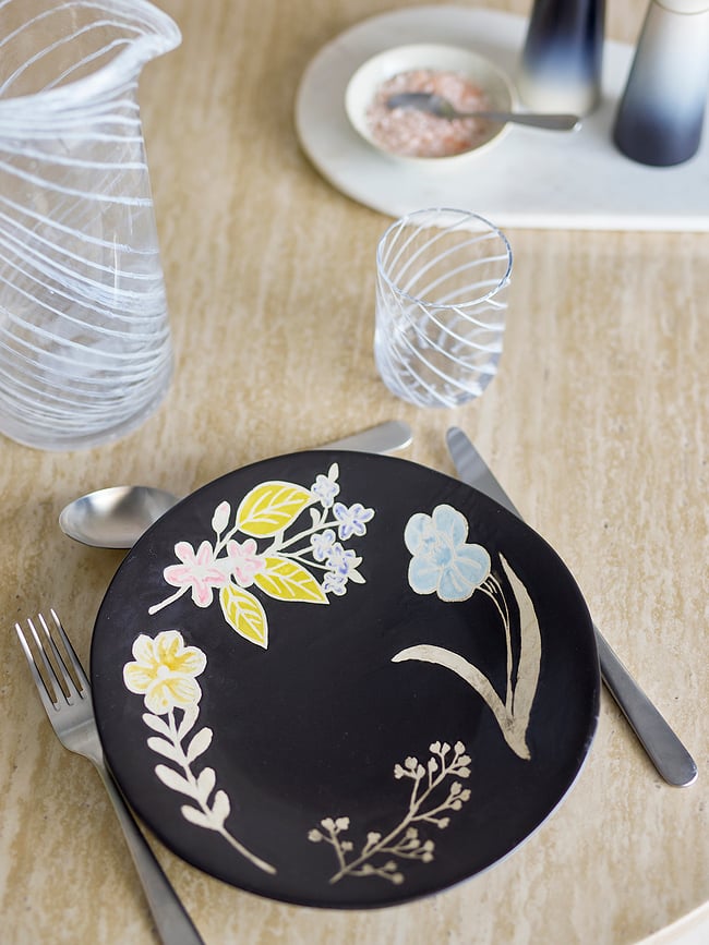 Plato de Servir Amberly, negro