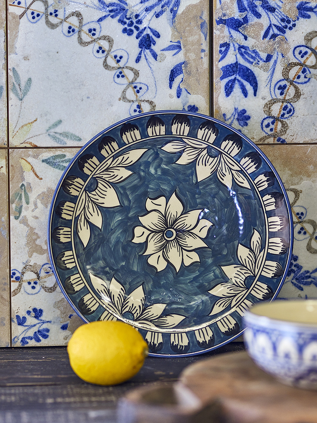 Plato Llano Karlie II, 27,5 cm, azul