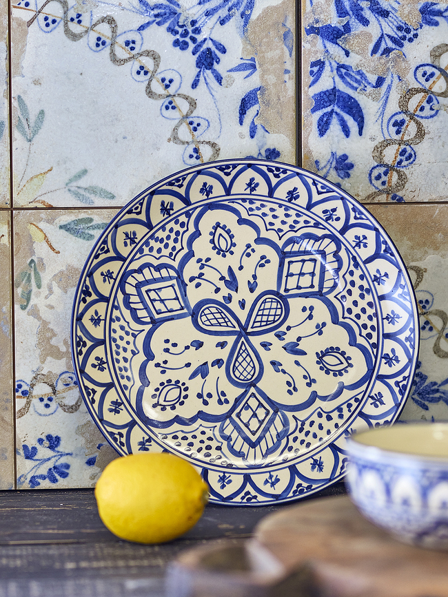 Plato Llano Karlie II, 27,5 cm, azul