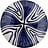 Plato llano Shama, 27 cm, azul
