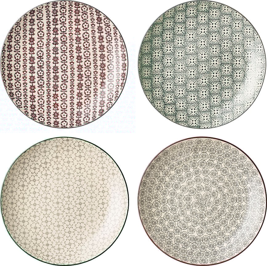 Platos de gres Karine, 4 unidades